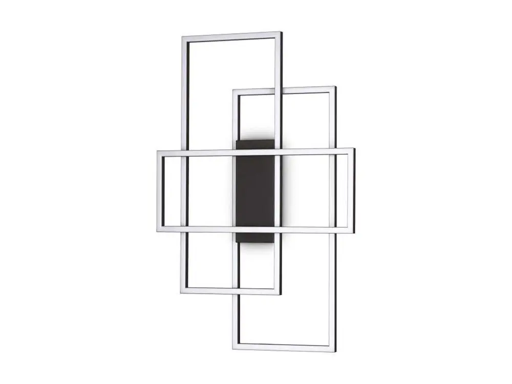 Ceiling lamp frame pl rectangle / noir jais