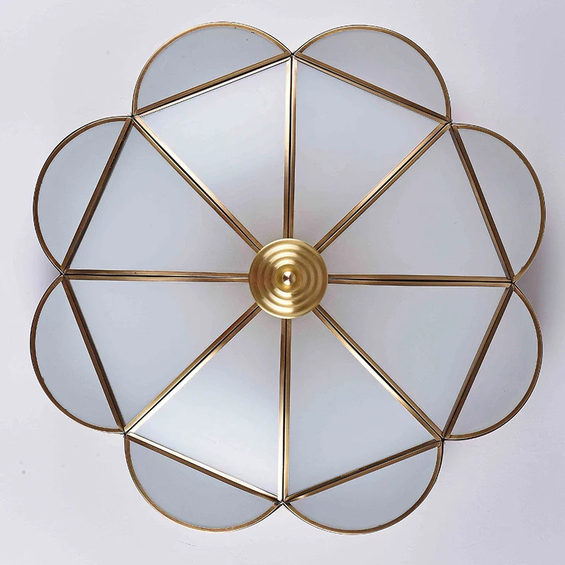 Éclairage de plafond pour chambre à coucher en forme de fleur, luminaire de plafond traditionnel en métal à 3/4/6 têtes en...