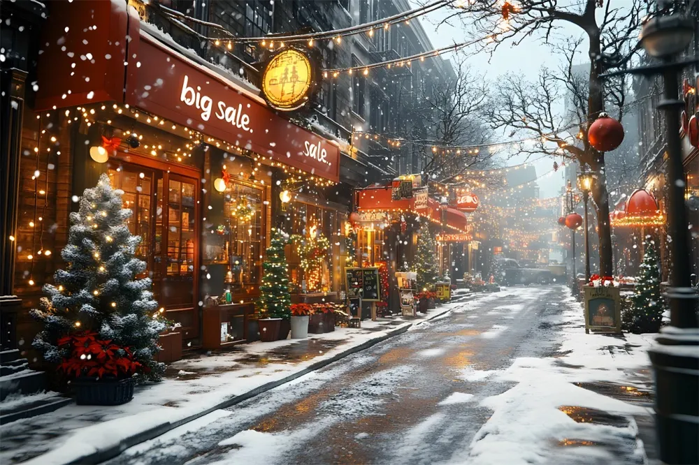 Panneau LED à haut rendement Toile de Fond Charmante de Vitrine de Magasin avec Lumières de Noël RR8-257