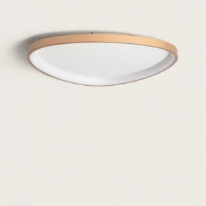 Plafonnier LED Oval 30W Métal Ø600 mm CCT Sélectionnable Owen Doré Haute efficacité énergétique