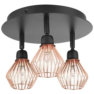 Professionnel Haute Performance 3 Light En métal Ceiling Lamp Copper VOLGA