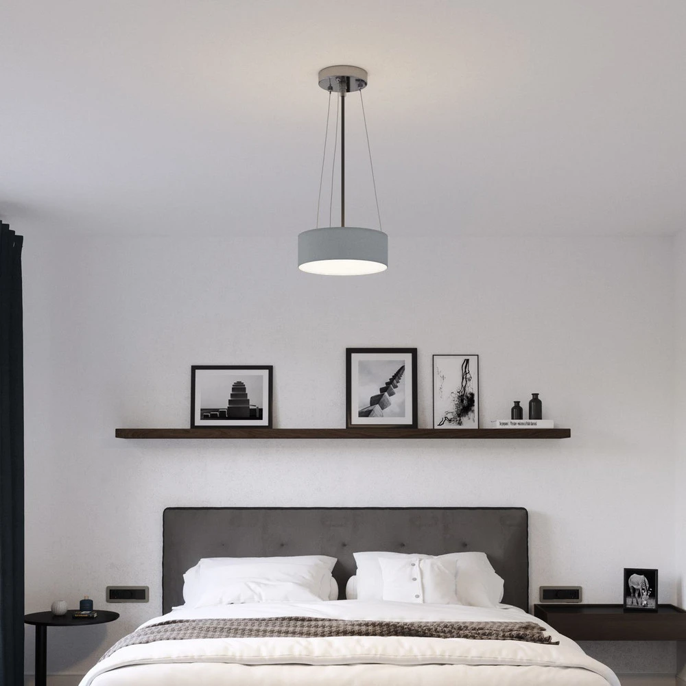 Éclairage LED Haute Luminosité Plafonnier Ceiling Dream, Ø 30 cm, textile, gris