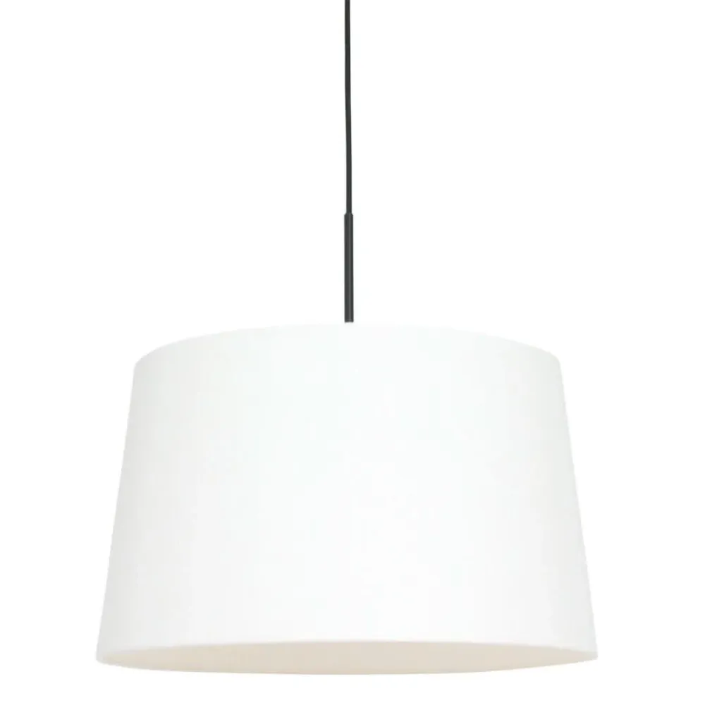 Lustre Blanc et Noir Lin Novateur | Tory avec LED intégrée non remplaçable