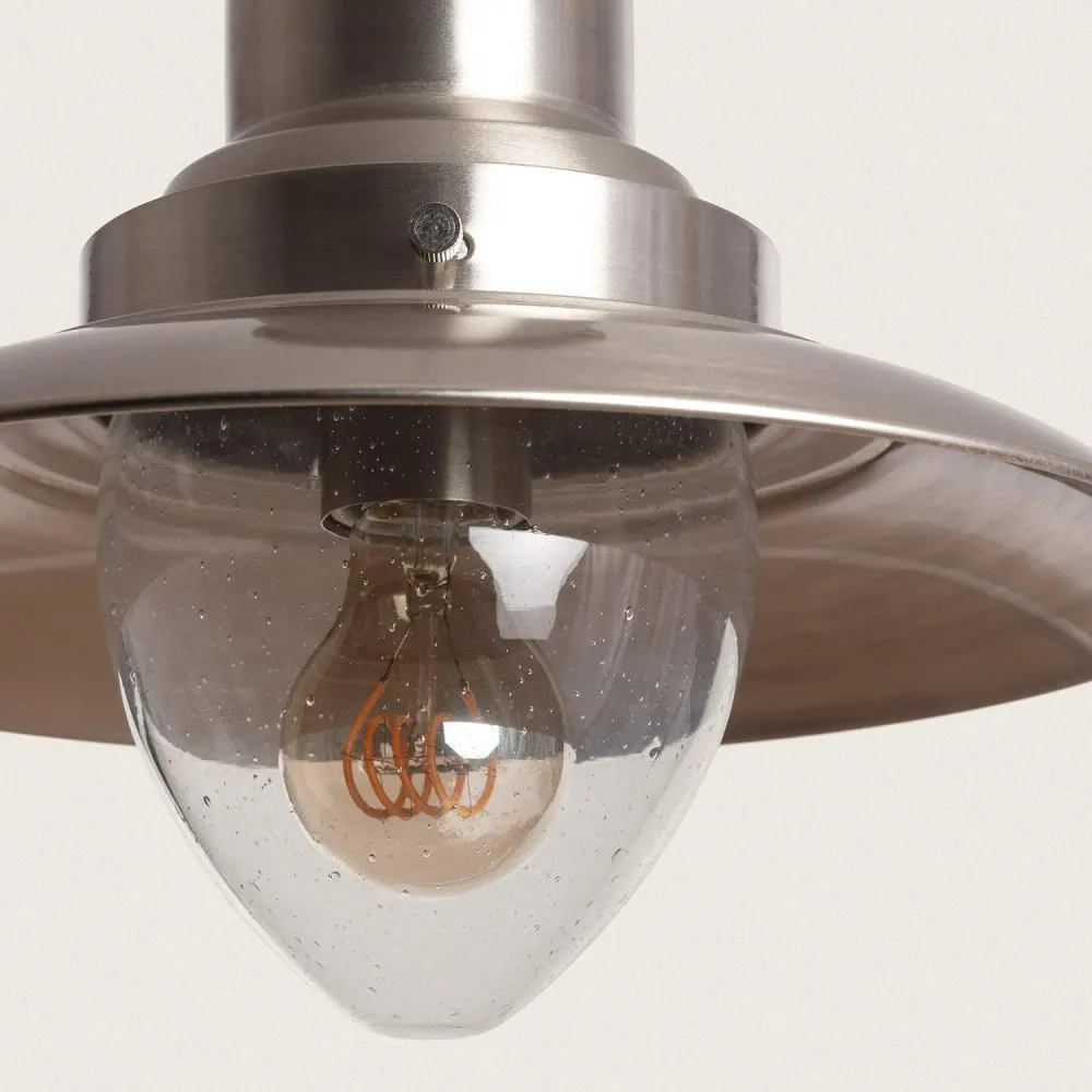 Lustre design avec finition nickel et éclairage LED intégré (Carré 30x30cm)