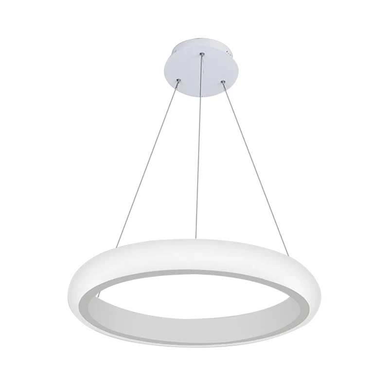 Lustre en forme de beignet blanc, lampe moderniste, 1/2/3 lumières, luminaire suspendu de plafond Led en acrylique, lumièr...