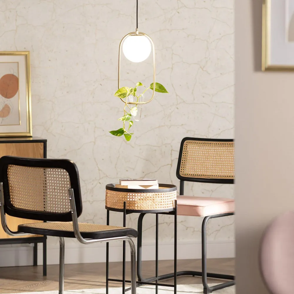 Lustre en métal et verre avec éclairage LED Moonlight Puncak - Installation Facile