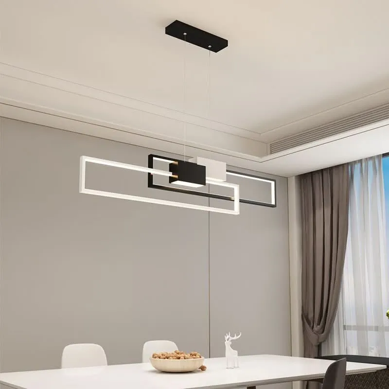 Lustre Rectangulaire | Uora avec diffuseur opale