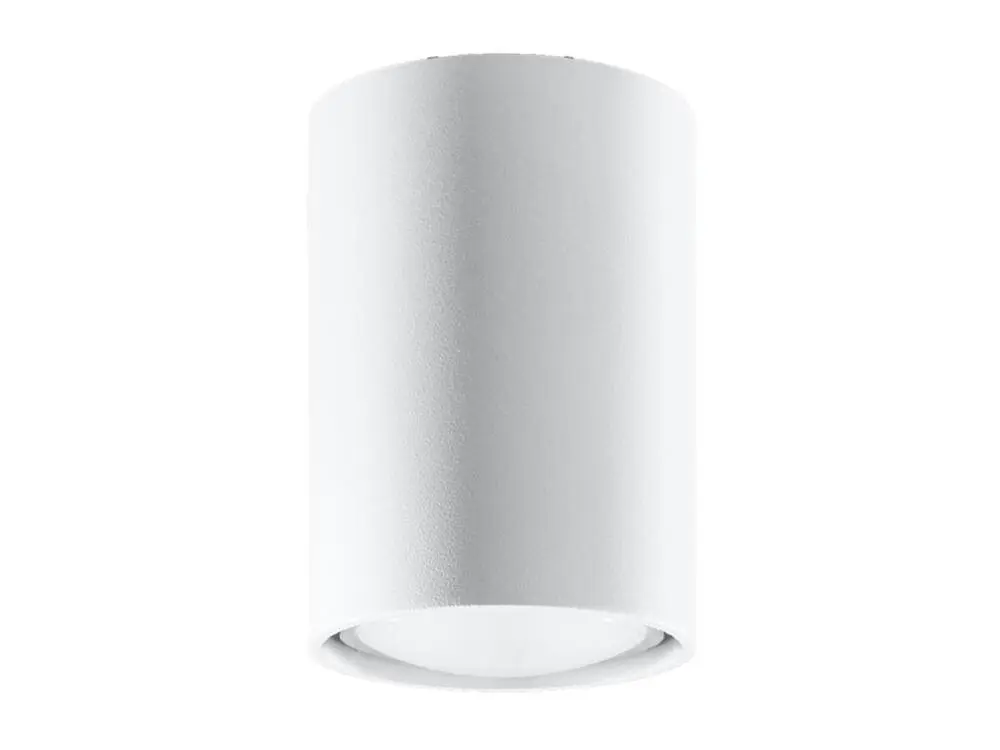 Plafonnier novateur en acier - 1 sources lumineuses - L.6 x H.10 cm - blanc