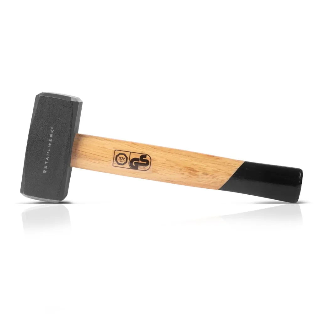 Fistel en acier avec 1000 g Hammerkopf | Marteau à plaque en acier carbone durci et laqué | Hammer de haute qualité avec u...