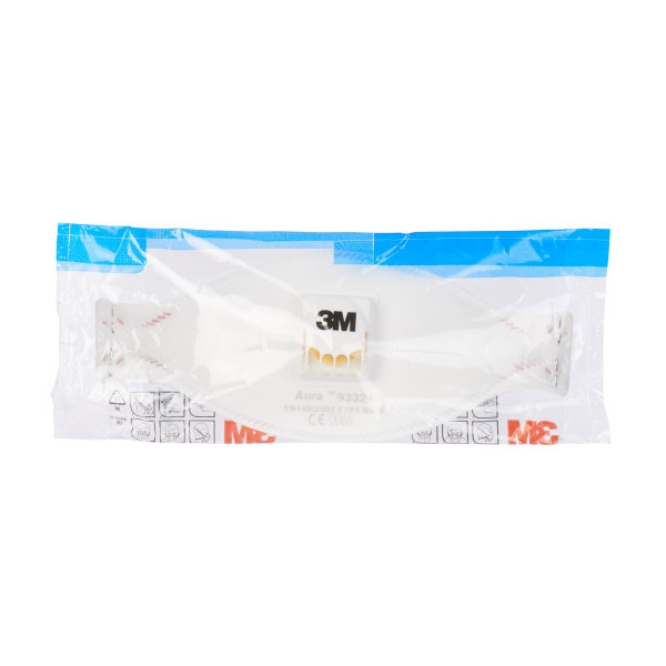Masque à usage original pliable Aura™ 9300+ FFP1 NR D avec soupape - boîte de 10 - 3M