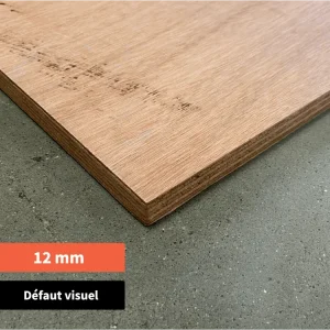 Contreplaqué okoumé - 2500 x 1530 x 12 mm (défaut visuel)