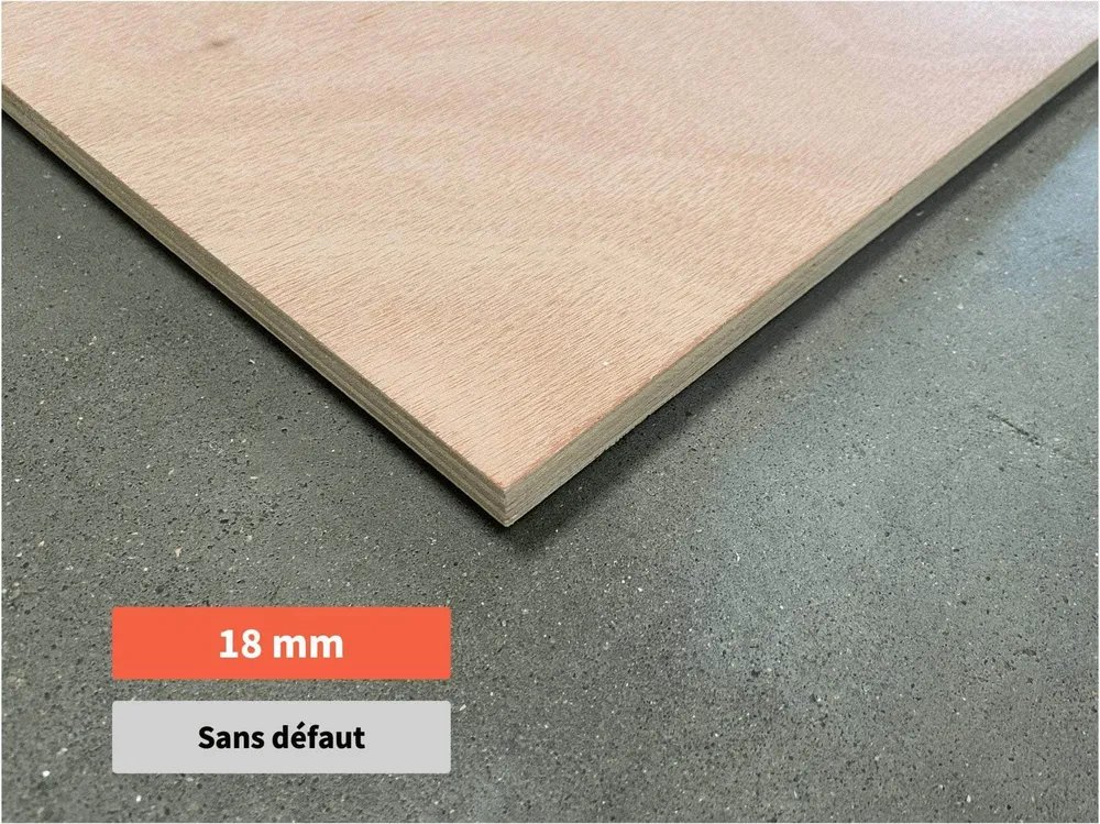 Contreplaqué okoumé Twin - 2440 x 1220 x 18 mm (sans défaut)