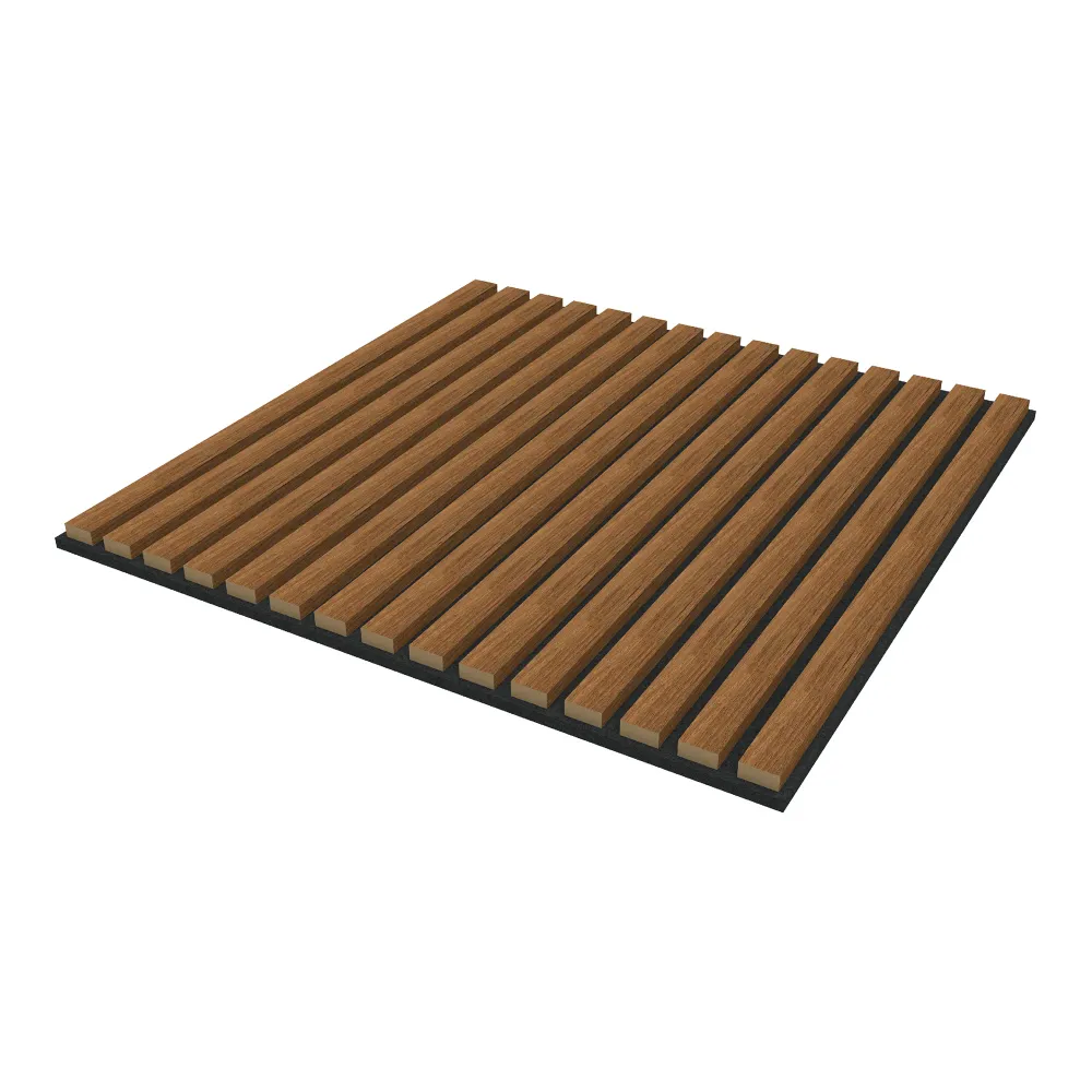 Lot de 4 panneaux acoustiques 1,44 m² effet teck 03_0009859
