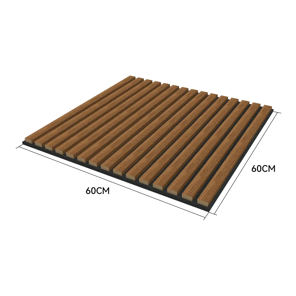 Lot de 4 panneaux acoustiques 1,44 m² effet teck 03_0009859