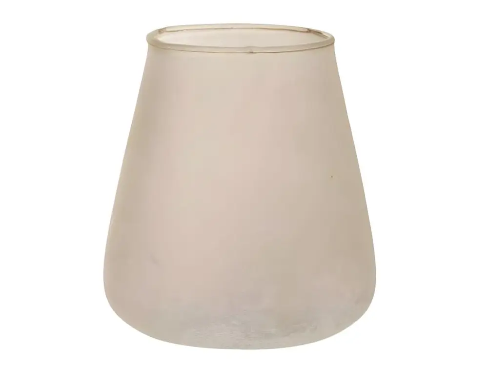Photophore Design en Verre "Poudré" 16cm Rose