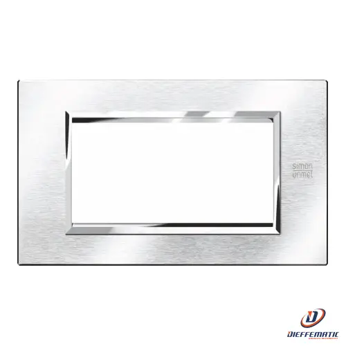 Urmet Placca 4 Moduli, Expì, Alluminio, Cromo Spazzolato 13904.Cs Originale