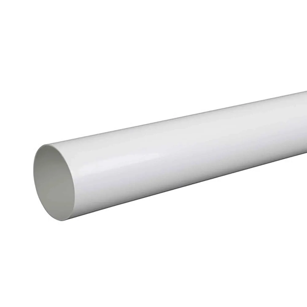 Descente de gouttière ronde en vinyle blanc Iconique, 3'' x 10'