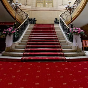 Toile de fond de palais de luxe européen Goen Castle Toile de fond d'escalier intérieur MR-2149