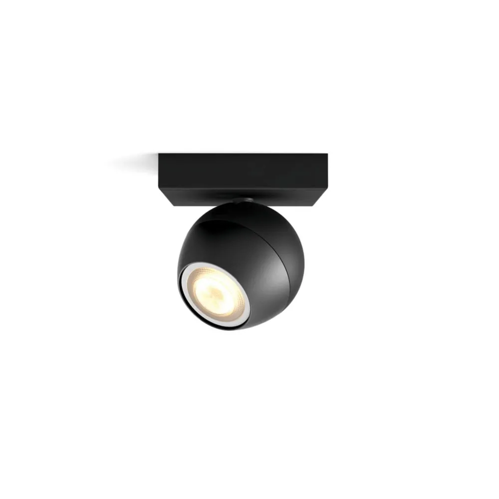 Spot GU10 Blanc pur Ambiance Buckram pour plafond, éclairage LED Philips Hue