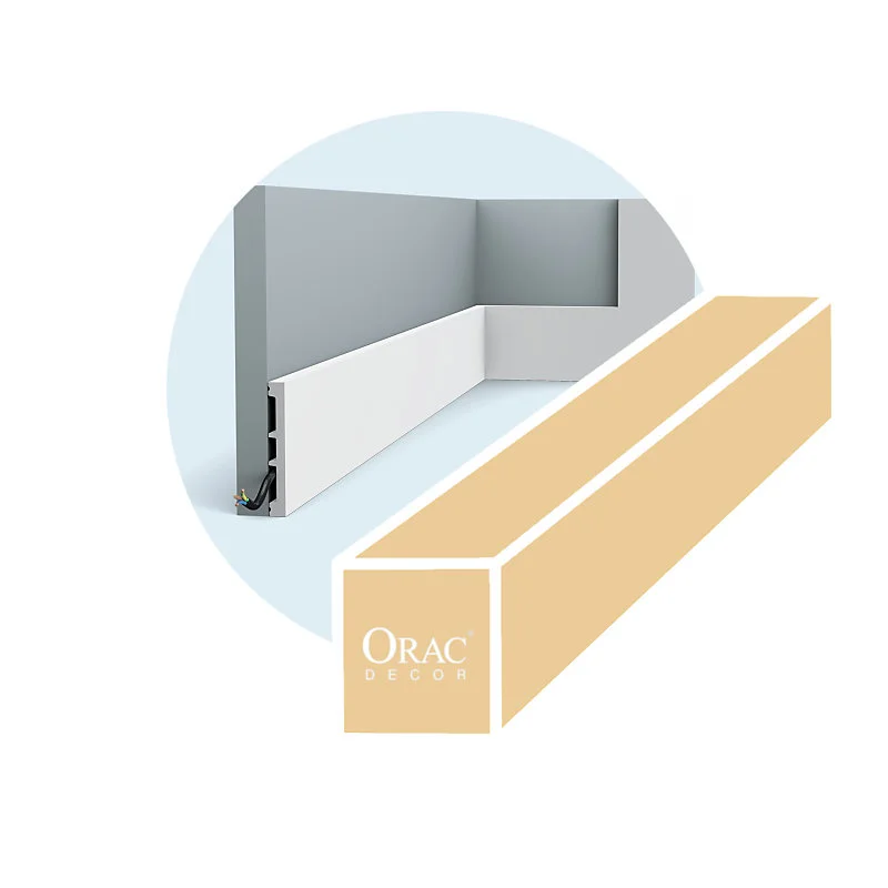 Carton achevé de 52 mètres de plinthes SX163 - 200x10,2x1,3 - ORAC DECOR
