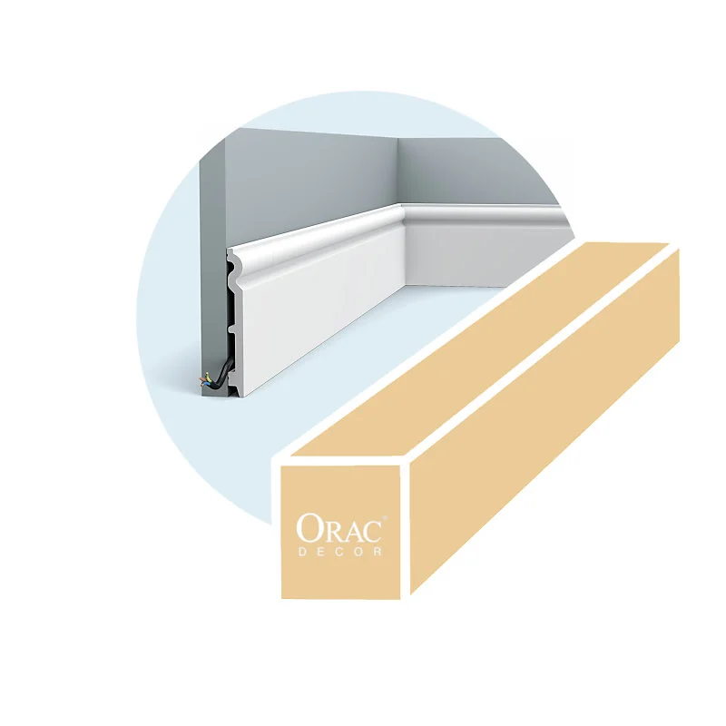 Carton entier de 36 mètres de plinthes SX138 - 200x13,8x1,5 - ORAC DECOR