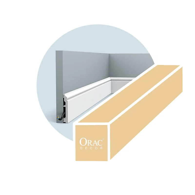Carton intégral de 40 mètres de plinthes SX173 - 200x10x1,6 - ORAC DECOR