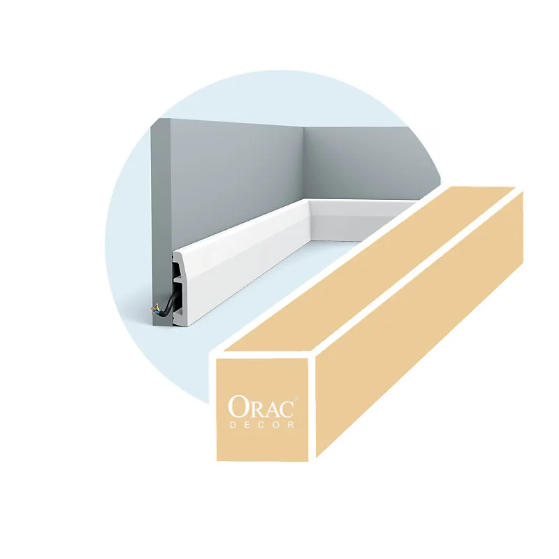 Carton total de 72 mètres de plinthes SX125 - 200x6,9x1,4 - ORAC DECOR