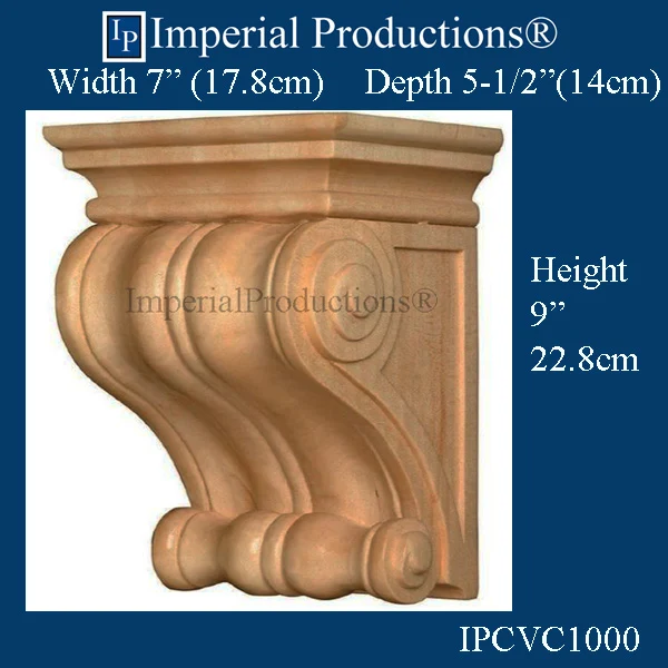 IPCVC1000-MAP-PK2 Hand Découpé Corbel Maple