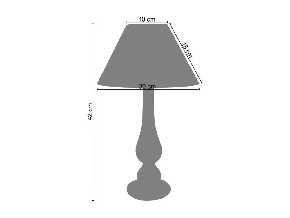 Lampe de chevet colonne bois bleu 42 cm.