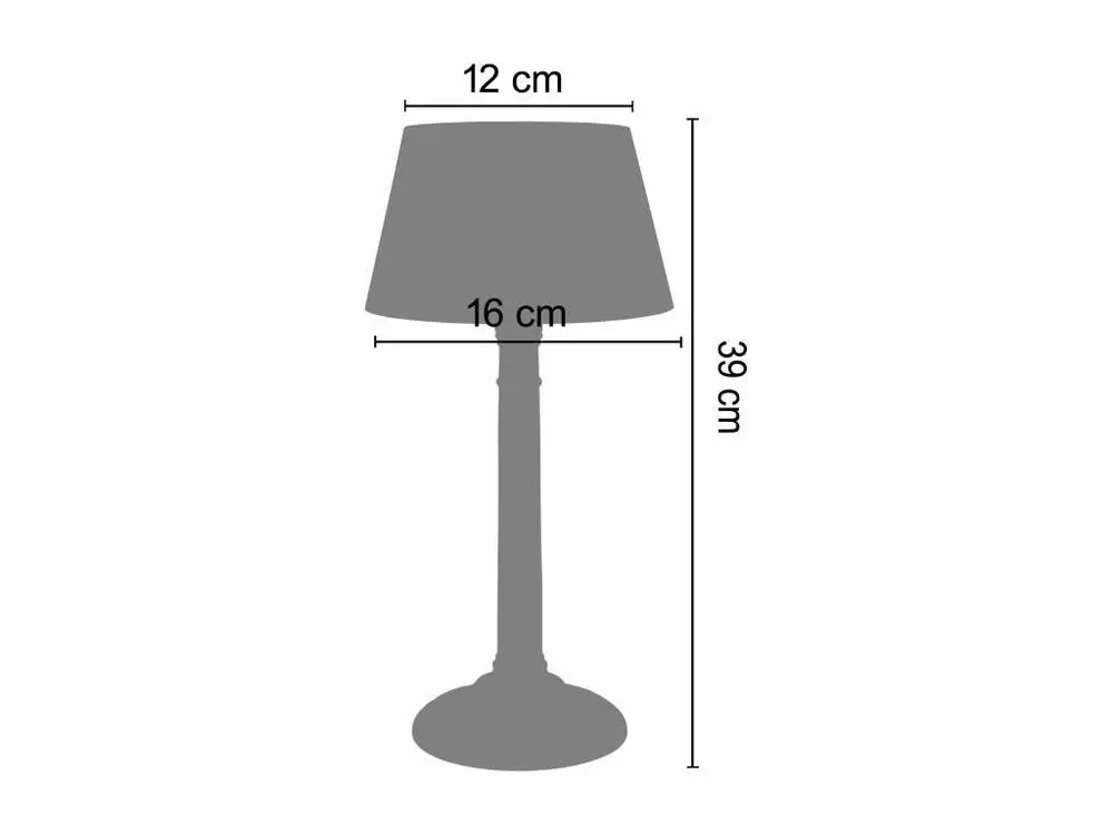 Lampe de chevet colonne bois ivoire 38,5 cm.