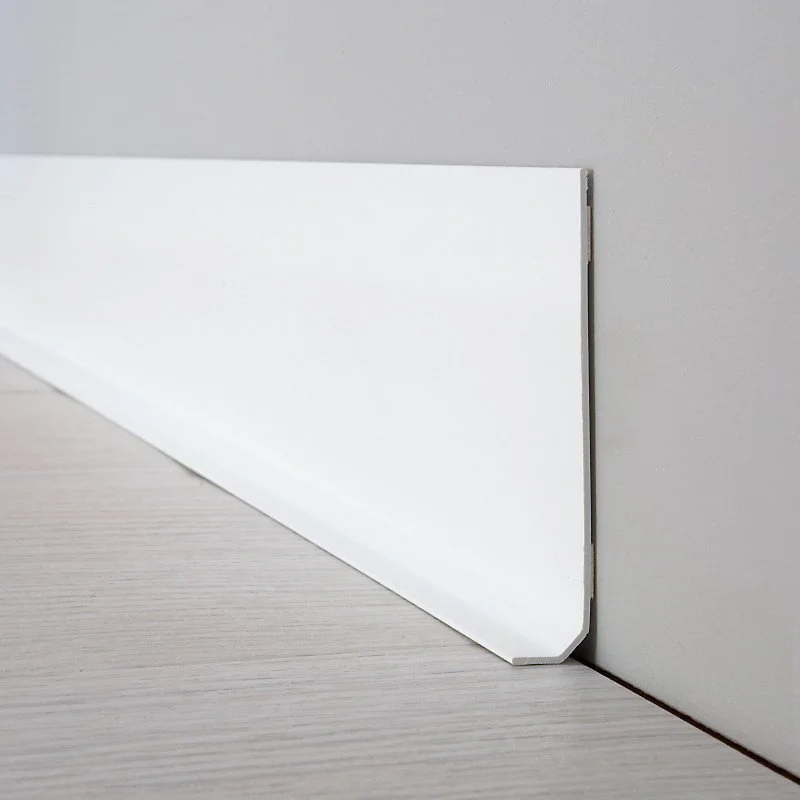 Lot de 25 Plinthes VINYLE Blanche - 99deco - H8 x L200 cm Profondeur 14 mm