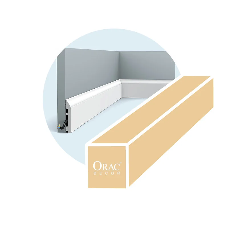 Pack de 4 mètres Plinthe au design élégant et intemporel SX172 - 200x8,5x1,4 - ORAC DECOR