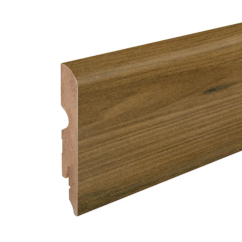 Plinthe arrondie MDF décor 4 chêne brun GoodHome 220 x 8 cm, ép.13 mm