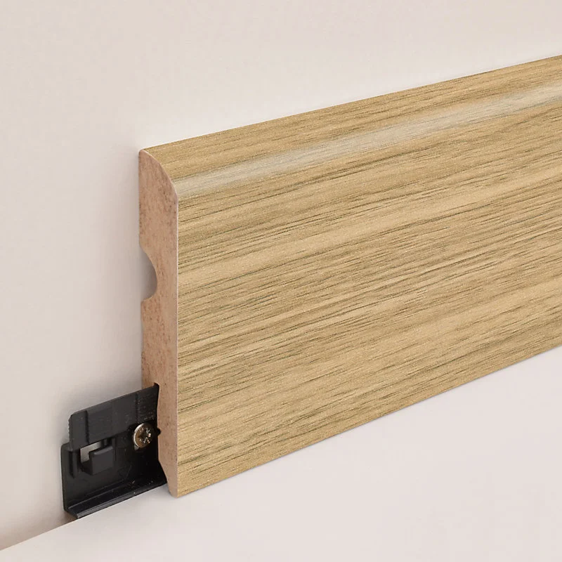 Plinthe arrondie MDF décor 3 chêne GoodHome 220 x 8 cm, ép.13 mm