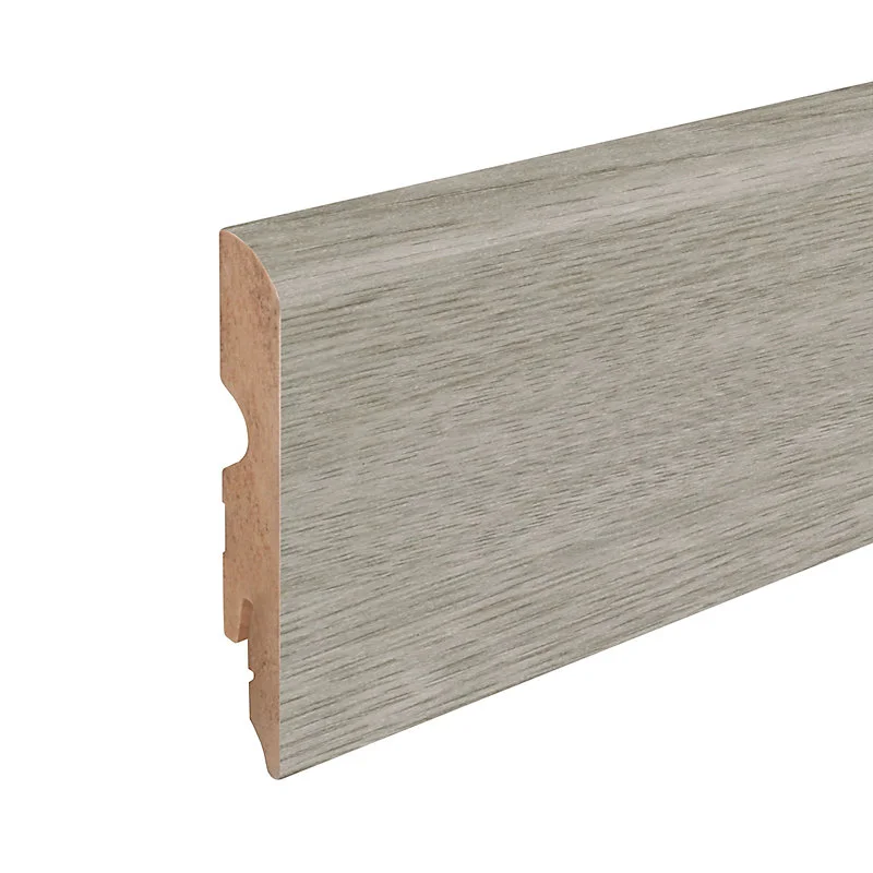 Plinthe arrondie MDF décor 7 chêne gris GoodHome 220 x 8 cm, ép.13 mm