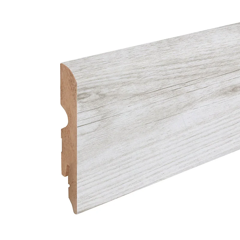 Plinthe arrondie MDF décor 6 chêne gris évident GoodHome 220 x 8 cm, ép.13 mm