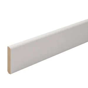 Plinthe arrondie MDF prépeint 120 x 8 cm, ép.14 mm