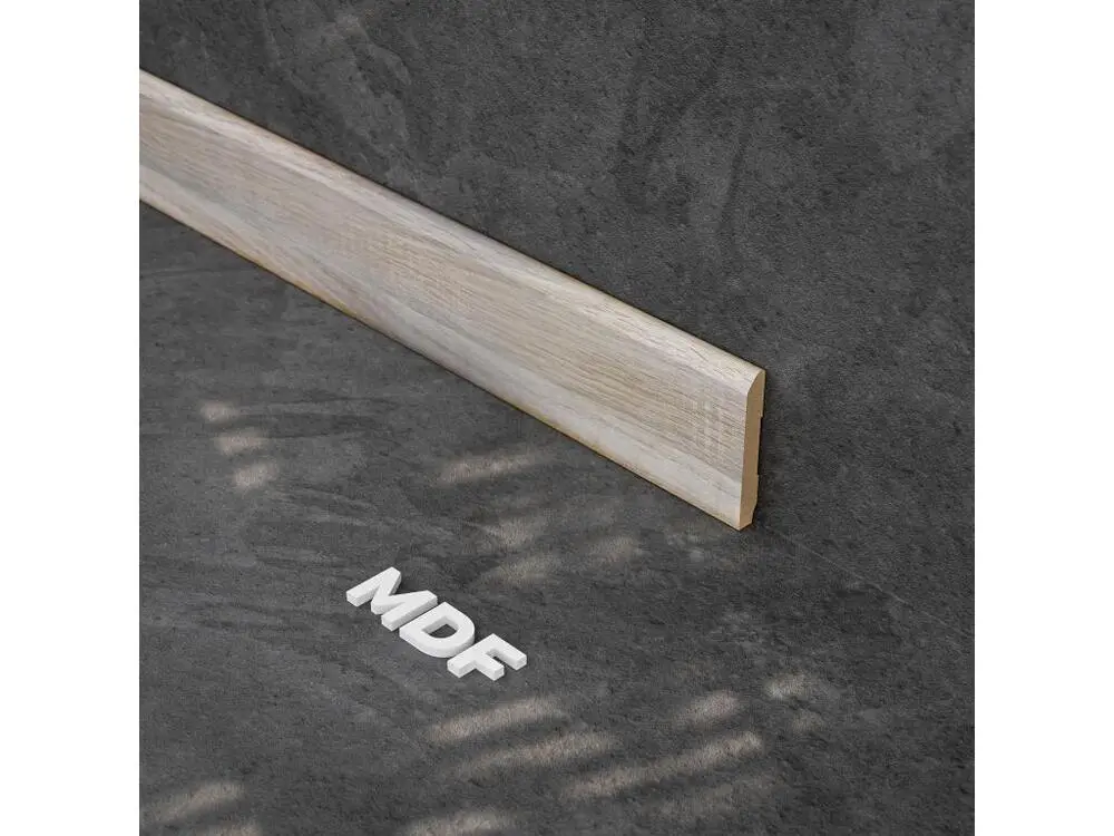Plinthe MDF 2 m - Chêne Naturel - 70 x 10 mm