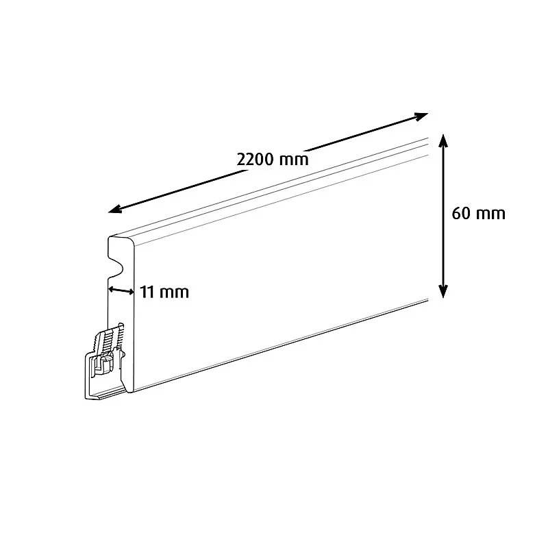 Plinthe résine décor 380 l. 220 x l. 6 cm