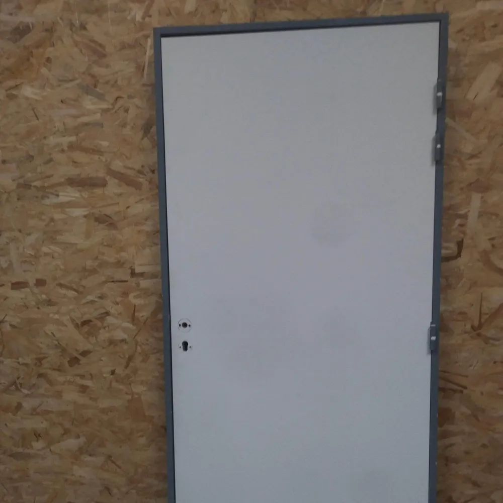 Porte 204 x 93x 4 cm avec huisserie métal Polyfeu - poussant droit