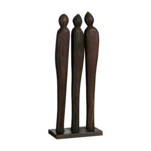 Sculpture en bois de manguier - 18 x 46 - Marron - PEGARA