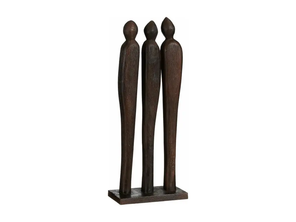 Sculpture en bois de manguier - 18 x 46 - Marron - PEGARA