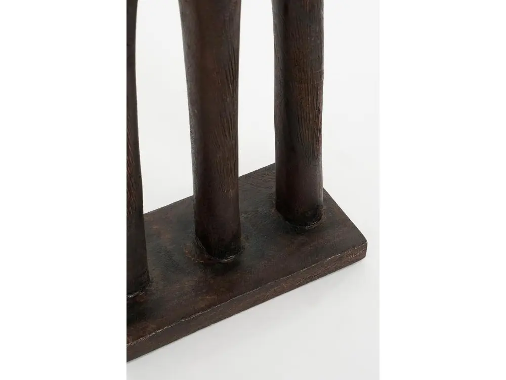 Sculpture en bois de manguier - 18 x 46 - Marron - PEGARA