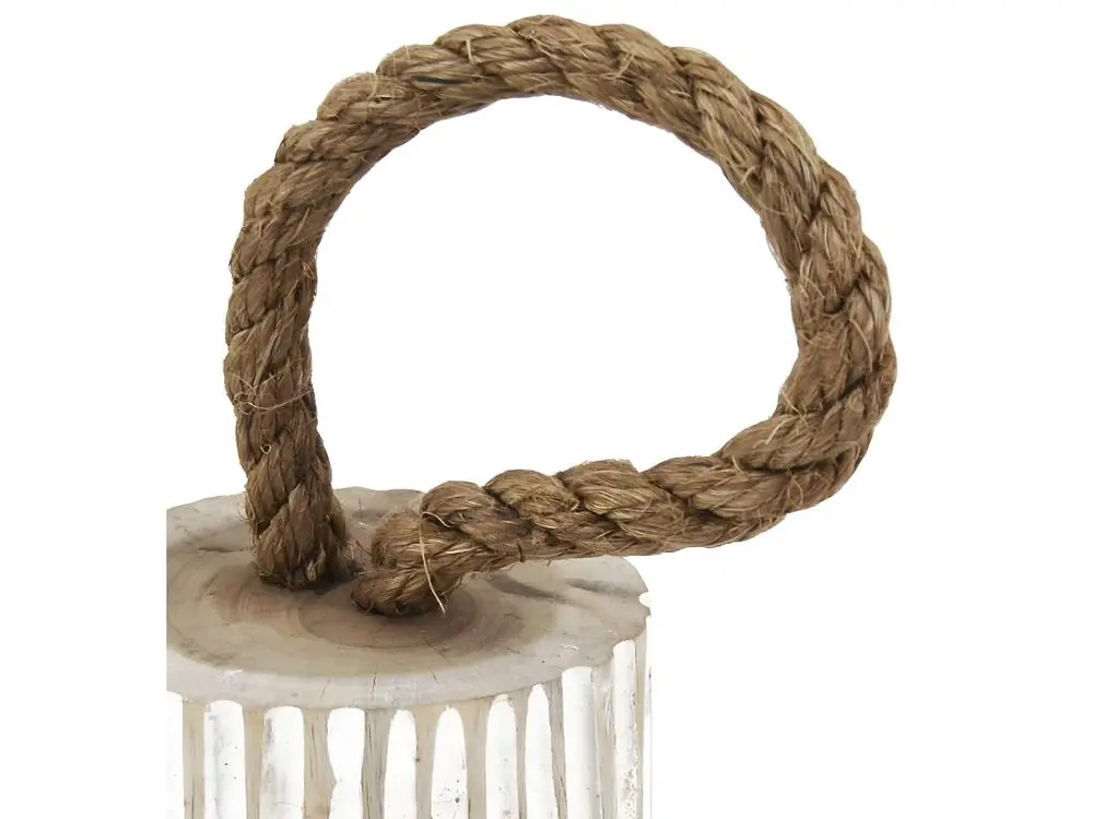Support de porte rond en bois marron