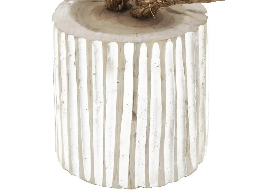 Support de porte rond en bois marron