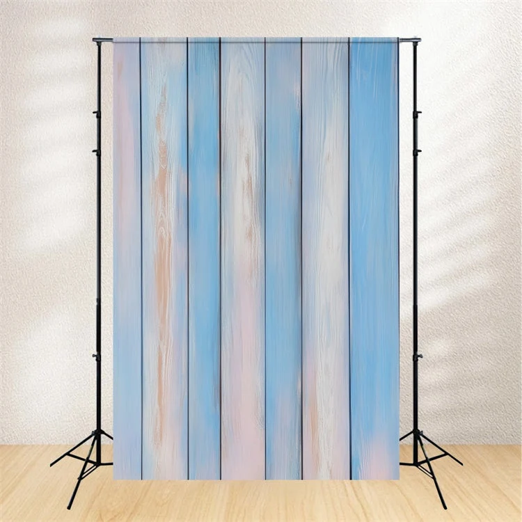 Toile de fond Photo Bois Mur Rustique Bleu Bébé LXX57-294