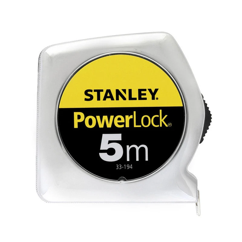 Mètre ruban powerlock intemporel abs STANLEY 5 m x 19 mm