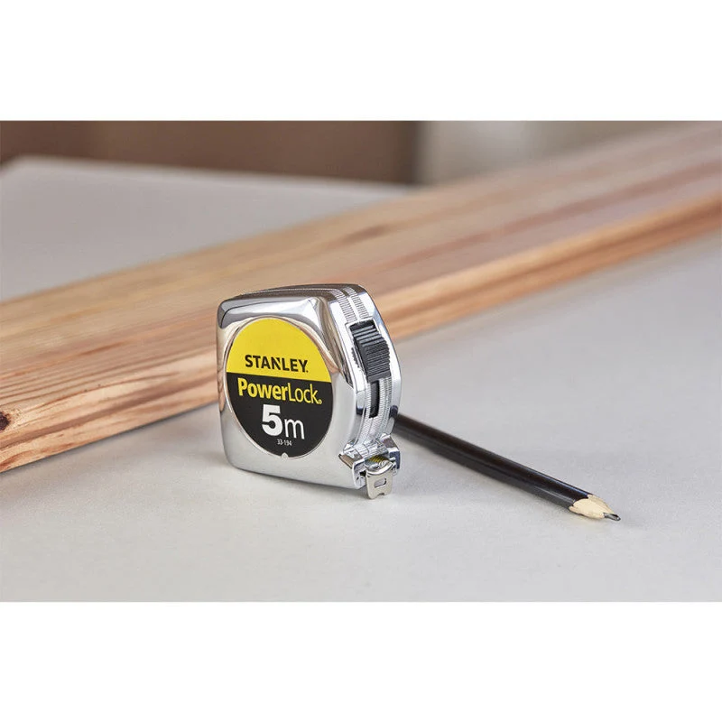 Mètre ruban powerlock intemporel abs STANLEY 5 m x 19 mm