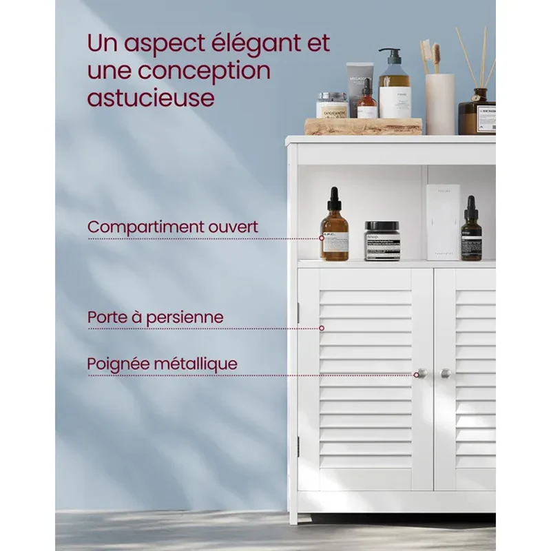 Armoire de salle de bain VASAGLE 60 x 30 x 80 cm