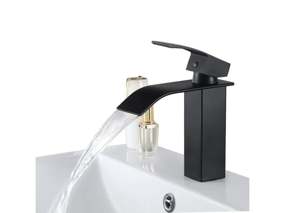 AuraLum Max Mitigeur Lavabo Cascade Monocommand Robinet pour Lavabo et Vasque Salle de Bain Robinetterie Mitigeur Eau et F...